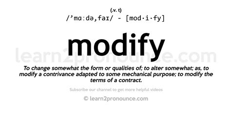 Modify Definition & Meaning .